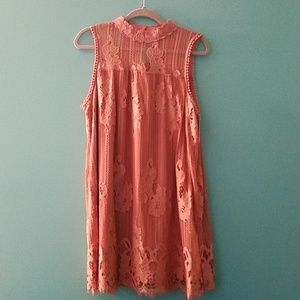 Xhiliration sleeveless lace dress. NWT